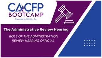 Administrative Review Hearing Official Training